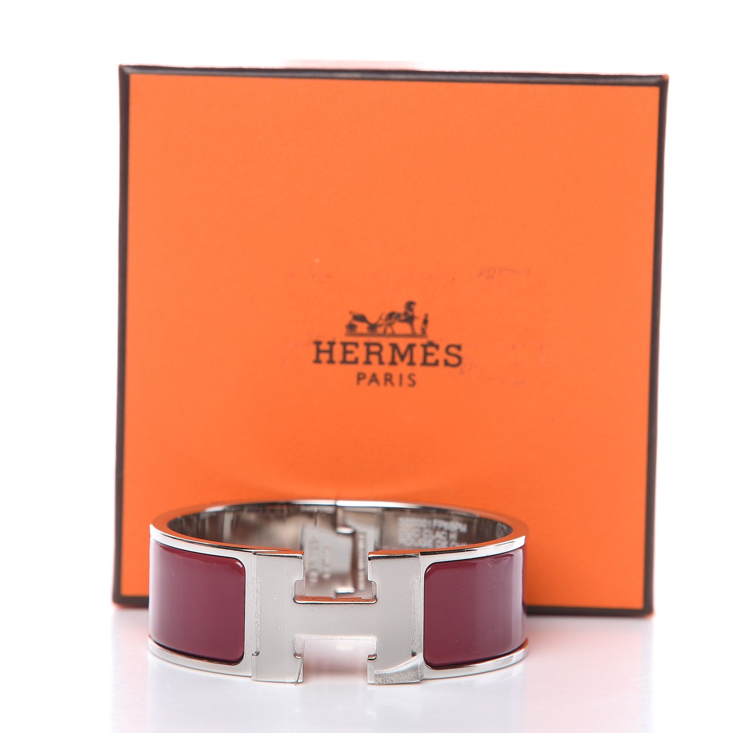 Enamel Wide Clic Clac H Bracelet PM Rouge De Chine