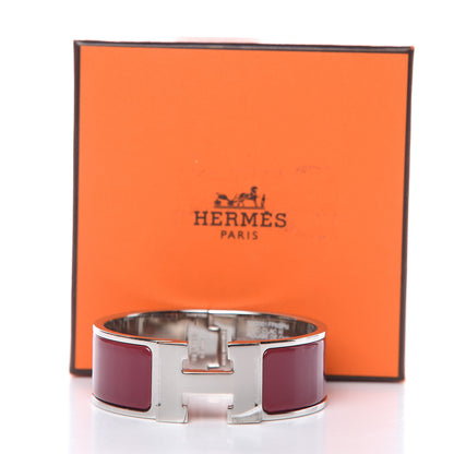 Hermes Enamel Wide Clic Clac H Bracelet PM Rouge De Chine 5 of 5