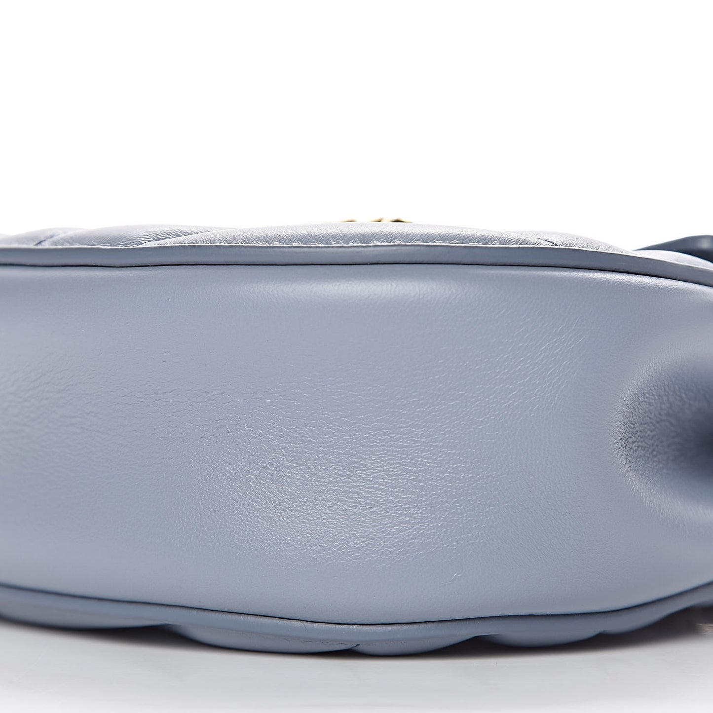 Calfskin Quilted Mini Drew Bijou Shoulder Bag Washed Blue