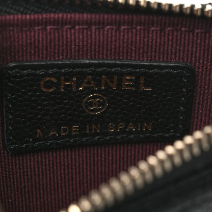 Chanel Caviar Quilted Flap Zip Card Holder Black 6 of 8