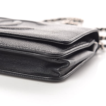 Chanel Caviar Timeless CC Wallet On Chain WOC Black 6 of 15
