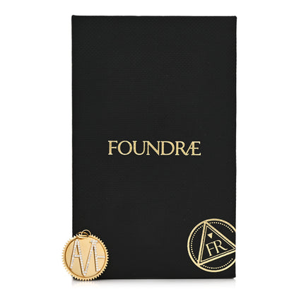 Foundrae 18K Yellow Gold Diamond Large Amate Medallion Pendant 5 of 5