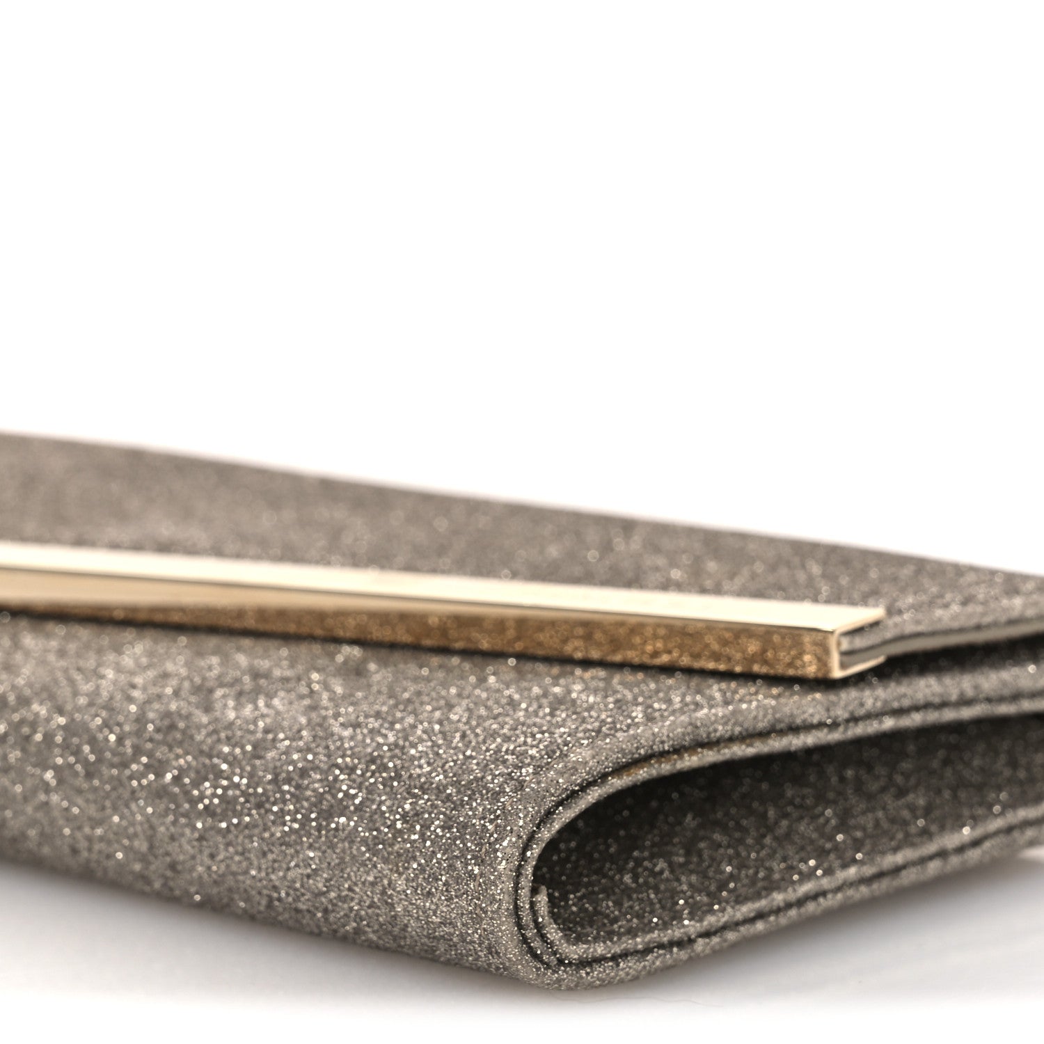 Jimmy Choo Dusty Glitter Emmie Clutch Platinum Ice 1842184