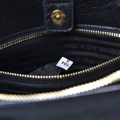 Prada Vitello Shine Tote Black 9 of 10