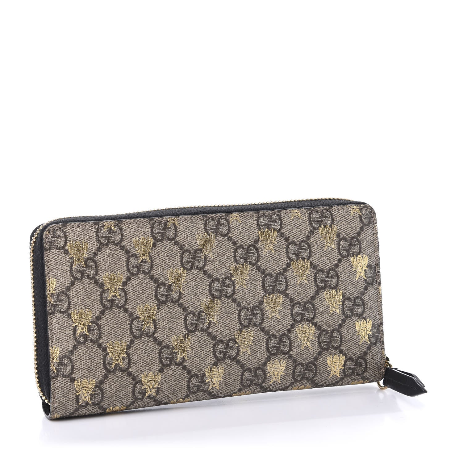 Gucci GG Supreme Monogram Bees Zip Around Wallet 3 of 8