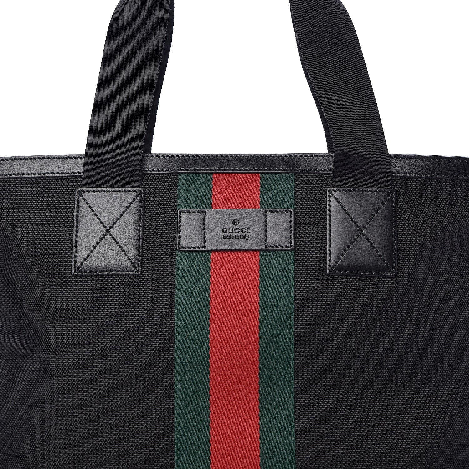 Gucci Techno Canvas Web Vertical Tote Black 10 of 10