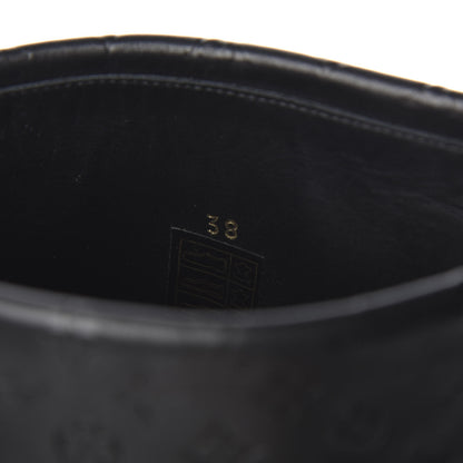 Louis Vuitton Calfskin Monogram Road Trip Flat Boots 38 Black 8 of 11