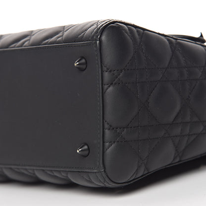 Christian Dior Ultra Matte Calfskin Cannage Medium Lady Dior Black 10 of 11