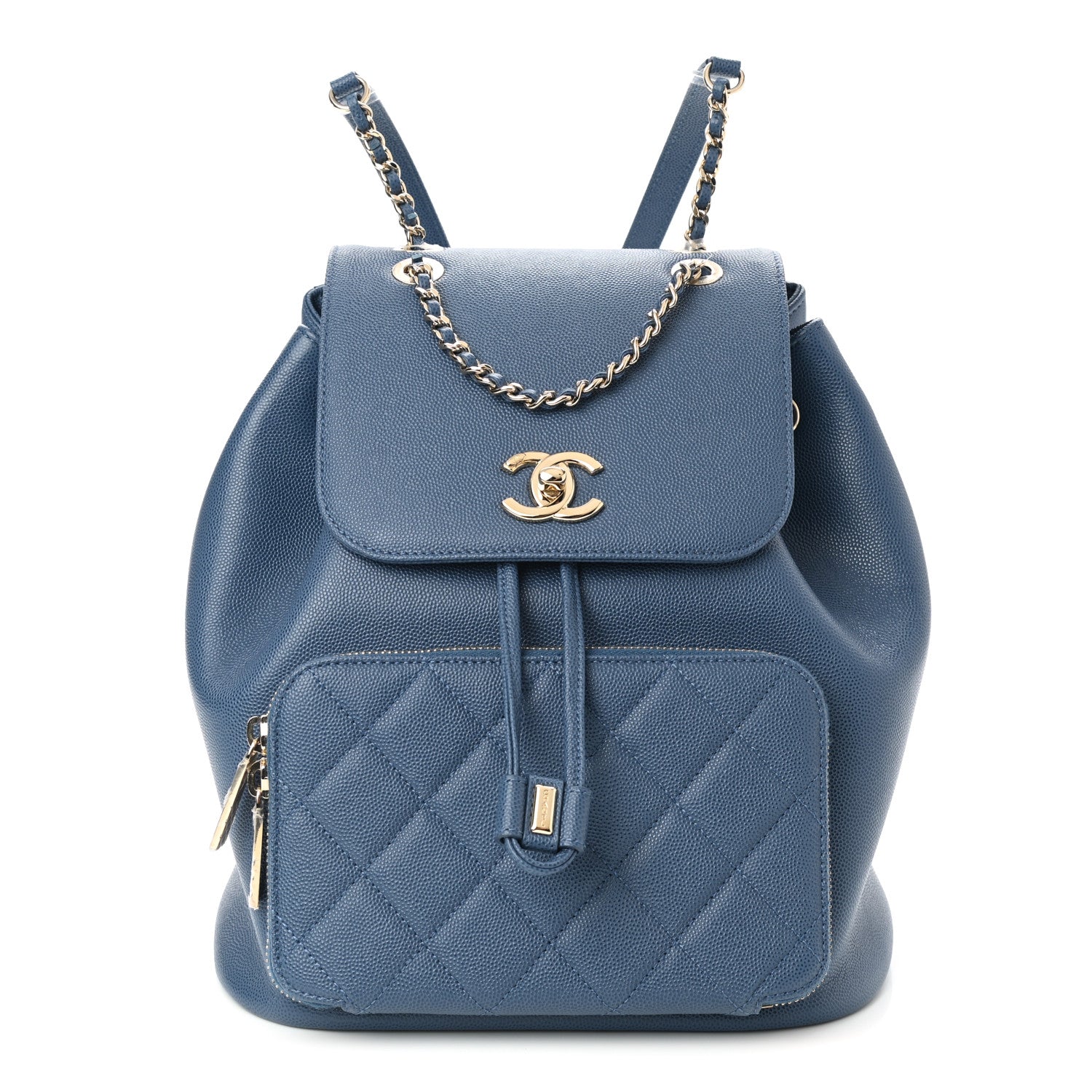 Chanel Caviar Quilted Business Affinity Backpack Blue 1 of 9