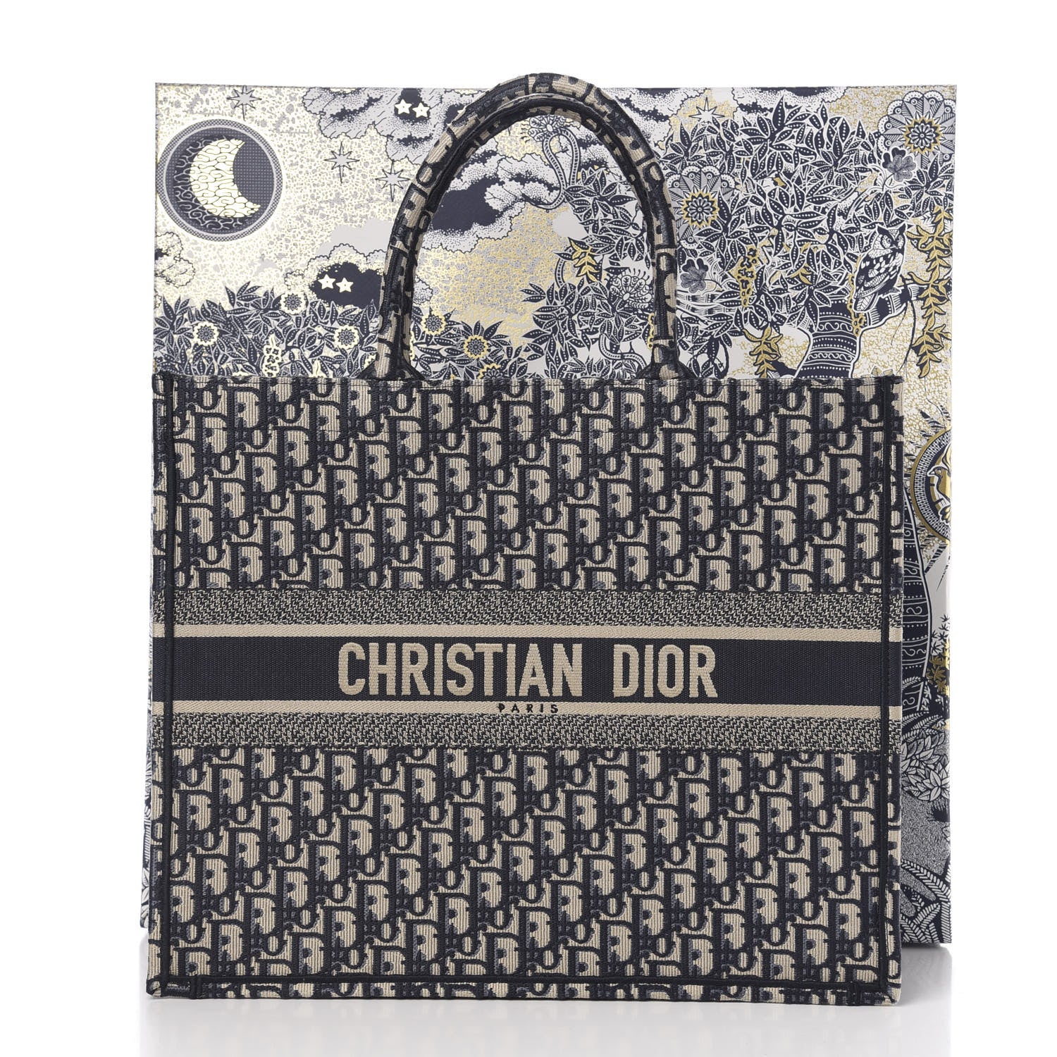 Christian Dior Oblique Book Tote Blue Multicolor 7 of 7