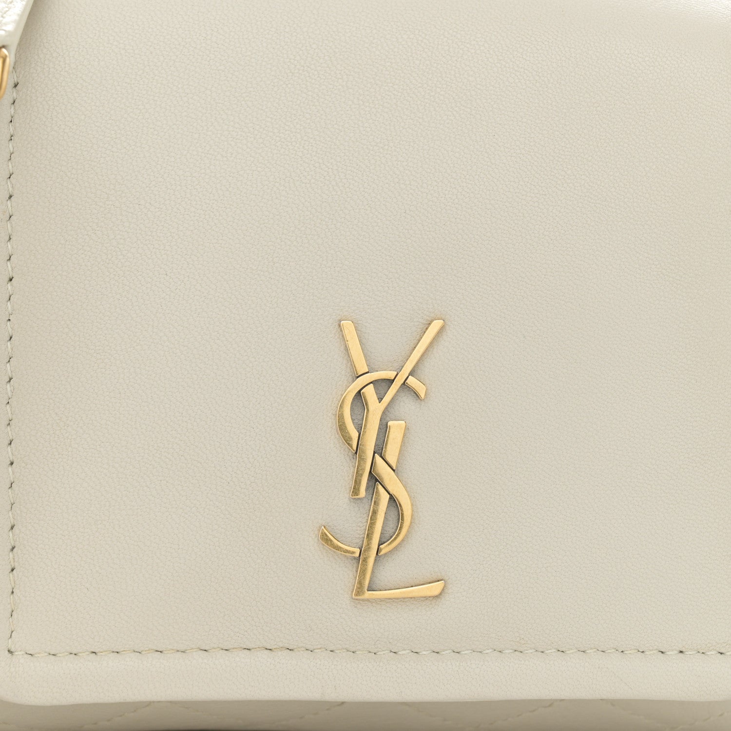 Saint Laurent Lambskin Quilted Monogram Mini Nolita Blanc Vintage 8 of 12