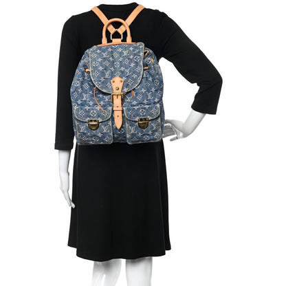 Louis Vuitton Denim Sac a Dos Backpack GM Blue 2 of 11