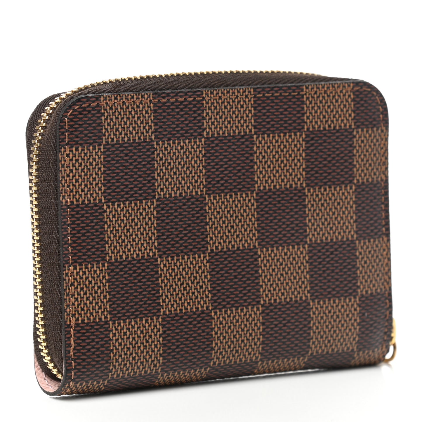 Damier Ebene Zippy Coin Purse Rose Ballerine