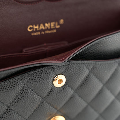 Chanel Caviar Quilted Medium Double Flap Black 12 of 13