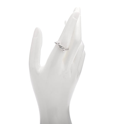Cartier 18K White Gold Entrelaces Ring 57 8 2 of 5