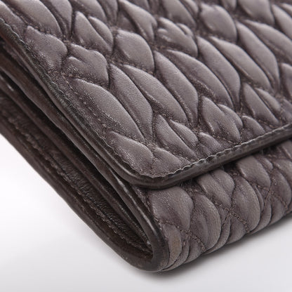 Miu Miu Nappa Matelasse Flap Wallet Argilla 10 of 12
