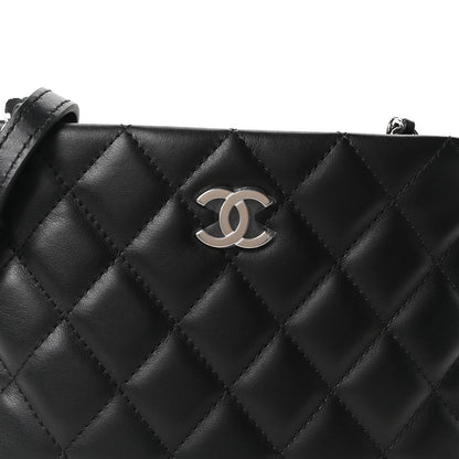 Chanel Lambskin Quilted Uniform Crossbody Bag  Black 8 of 10