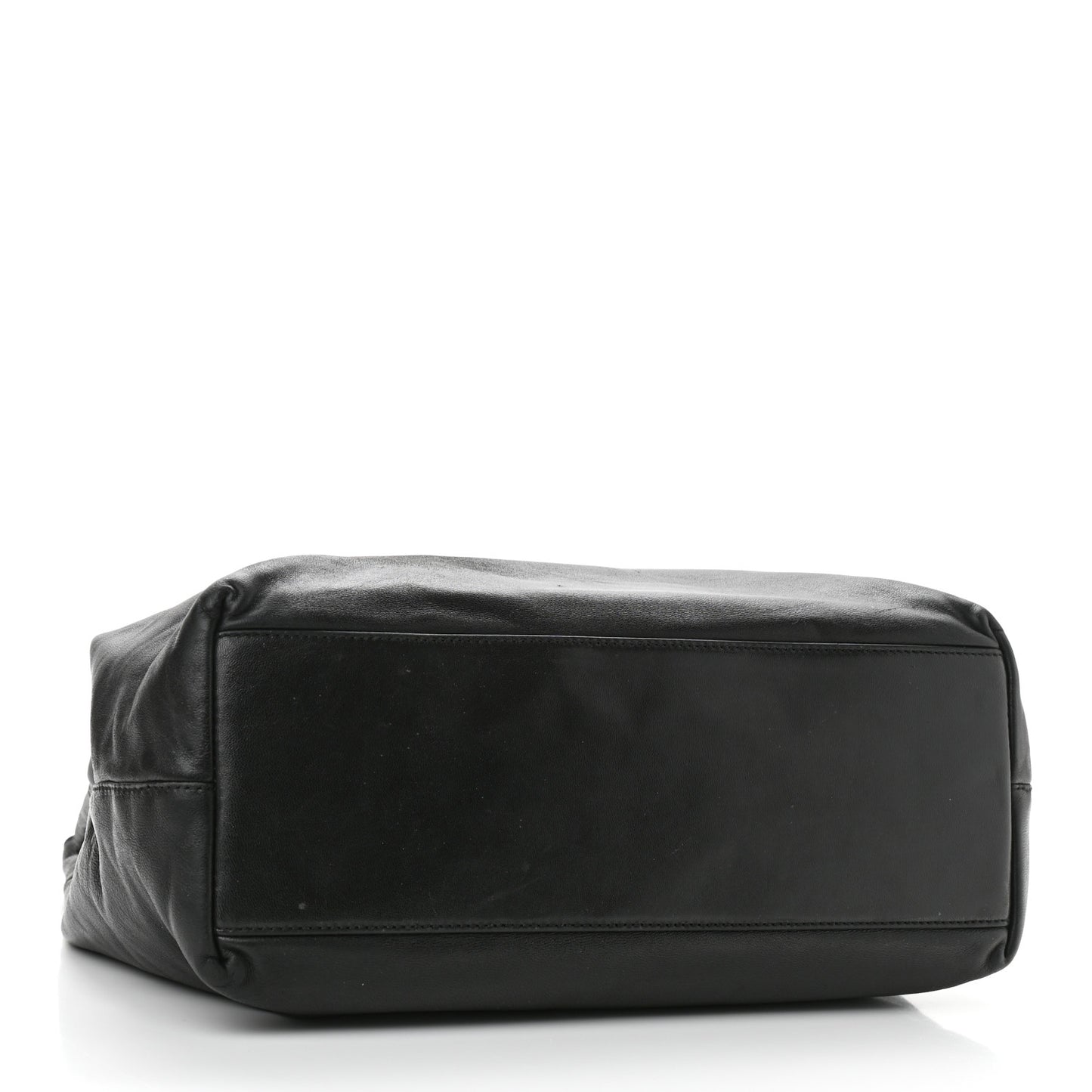 Soft Calfskin Top Handle Tote Black