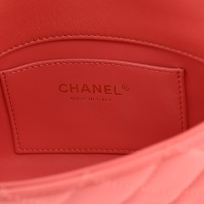 Chanel Lambskin Quilted Mini Quilted Handle Crush Flap  Pink 6 of 11