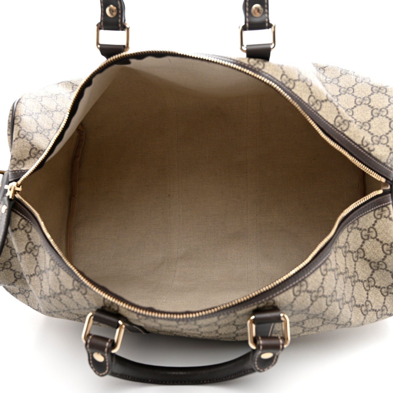 Gucci GG Plus Monogram Medium Carry On Duffle Bag Brown 5 of 12