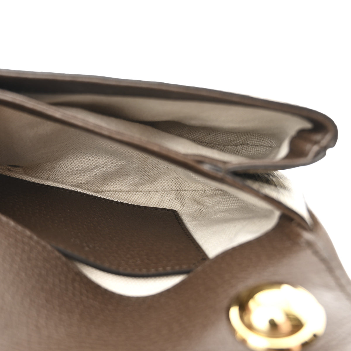Gucci GG Supreme Monogram Textured Dollar Calfskin Mini Blondie Chain Shoulder Flap Bag Beige Ebony New Acero 6 of 11