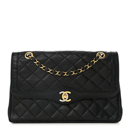 Chanel Lambskin Quilted Medium Double Flap Bag Black 1 of 11