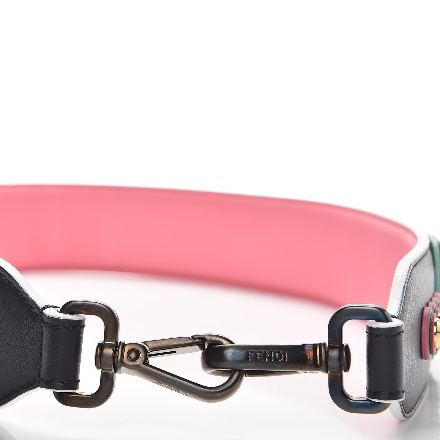 Vitello Dolce Fun Fair Metal Studded Strap You Black Multicolor