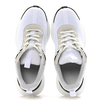 Hermes Technical Knit Suede Heros Sneakers 38 White 2 of 9