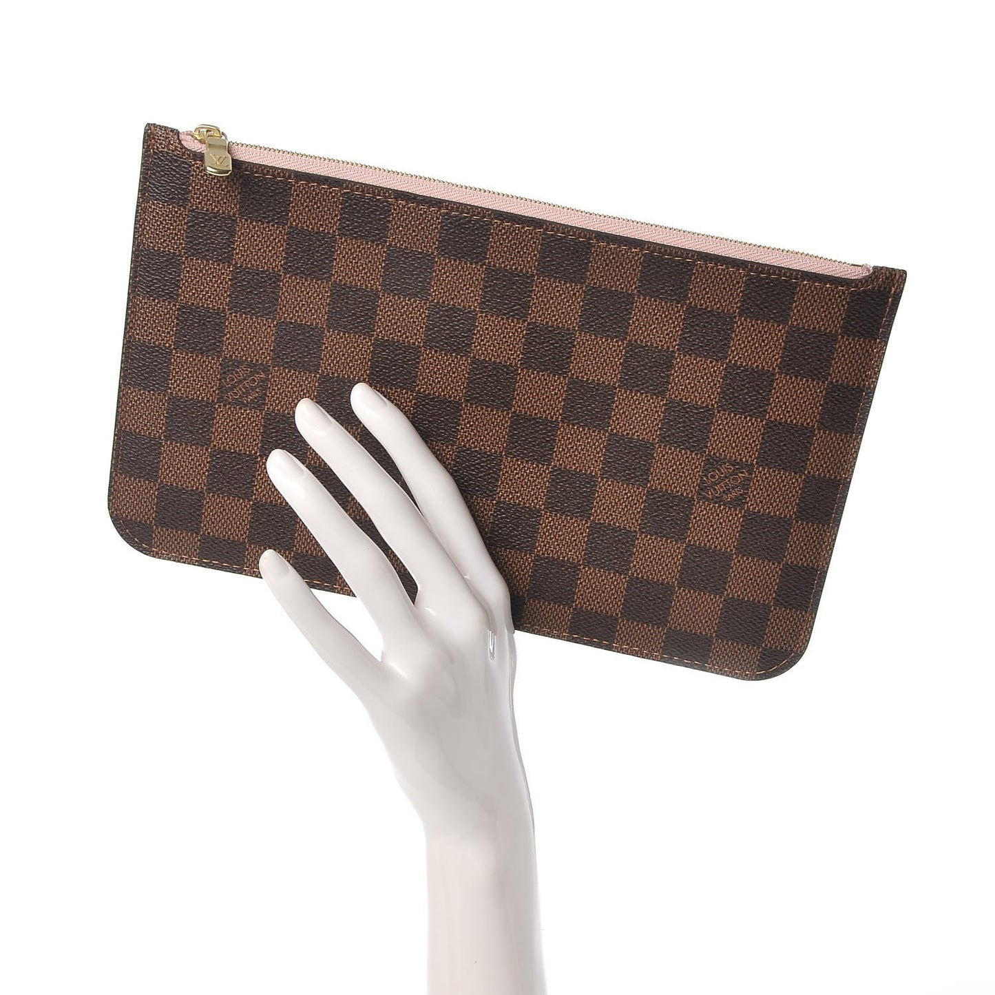 Damier Ebene Neverfull MM GM Pochette Rose Ballerine
