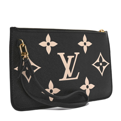 Louis Vuitton Empreinte Monogram Giant Neverfull MM Pochette Black Beige 3 of 7