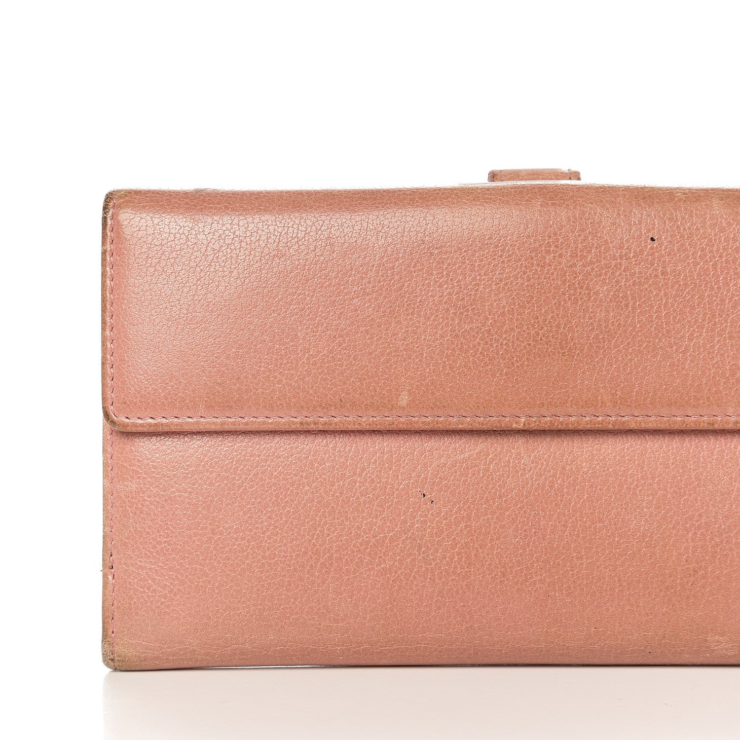 Chanel Goatskin Camellia Embossed Flap Wallet Pink 13 of 18