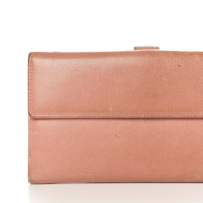 Chanel Goatskin Camellia Embossed Flap Wallet Pink 13 of 18
