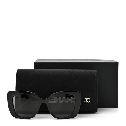 Chanel Acetate Strass Square Sunglasses 5422-B-A Black White 8 of 8