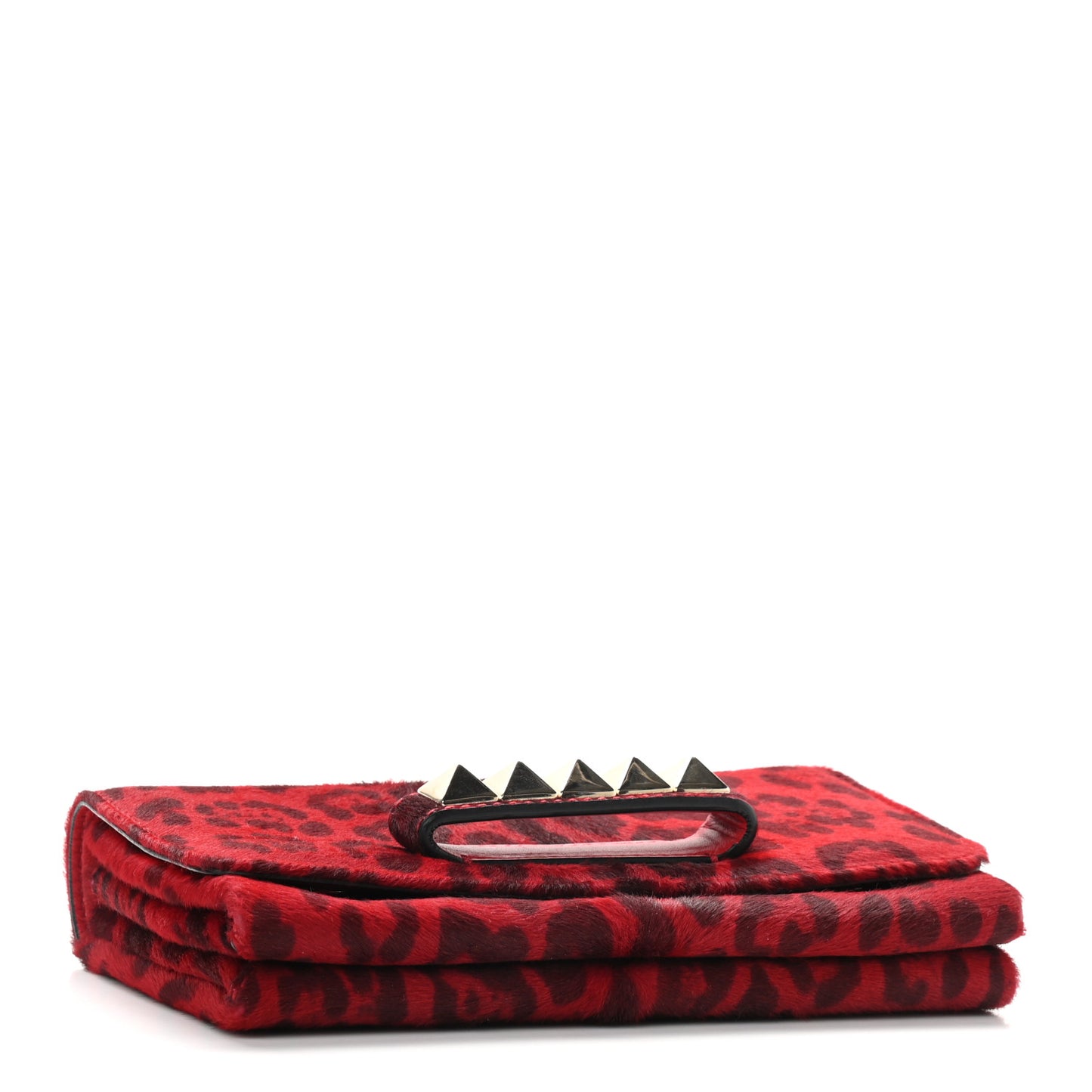 Calf Hair Leopard Print Va Va Voom Shoulder Bag Red