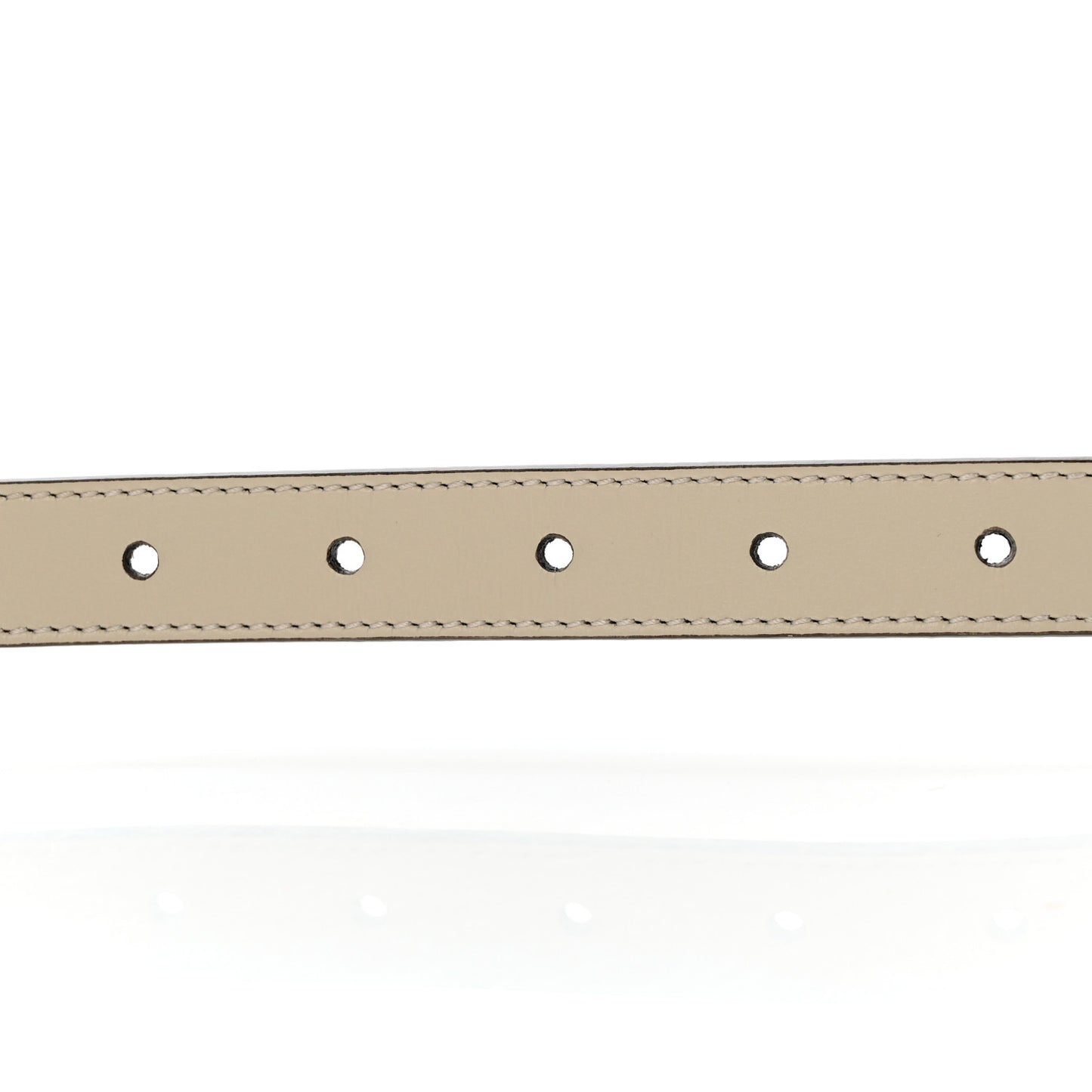 Plutone Calfskin Double G 20mm Belt 75 30 Mystic White