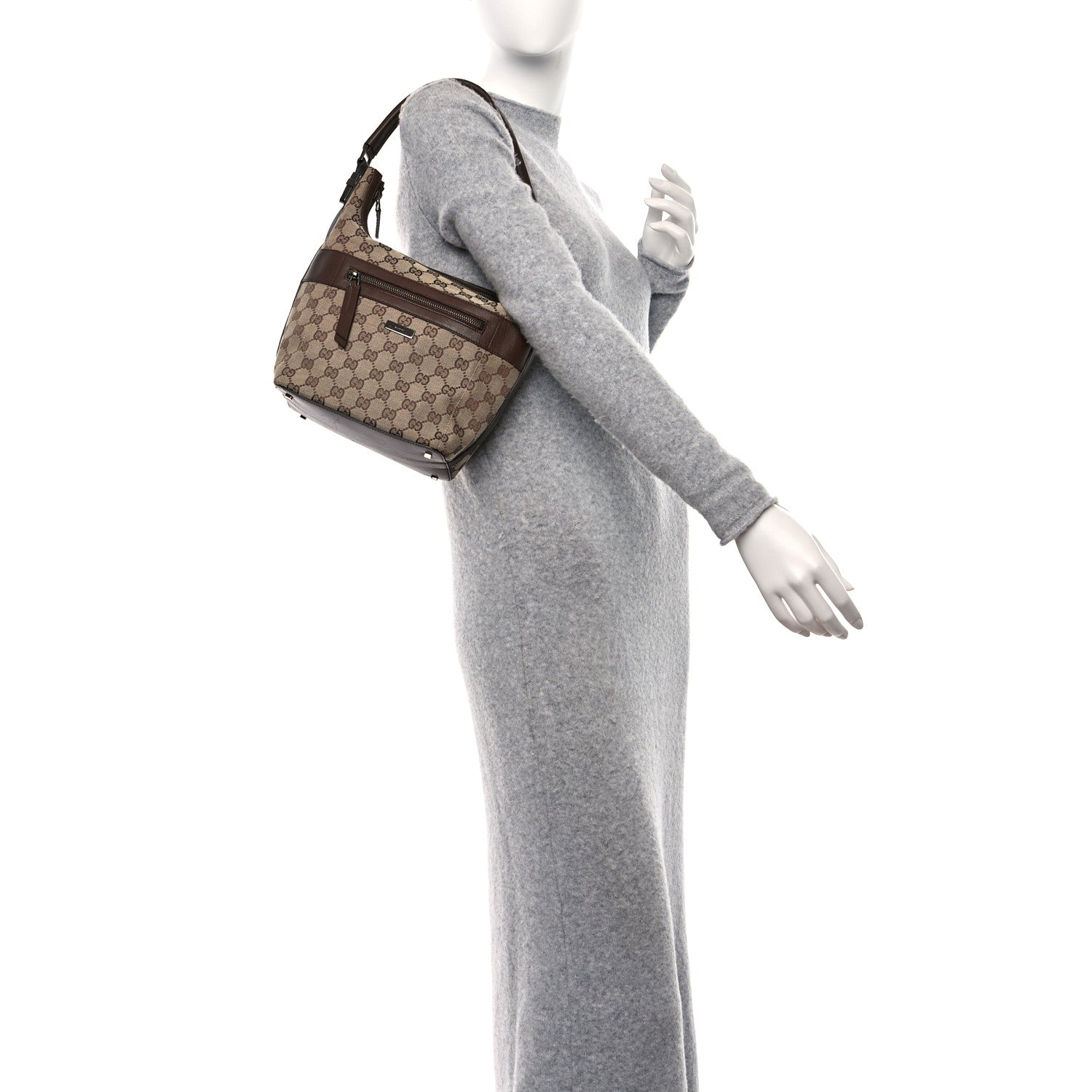 Gucci Monogram Hobo Dark Brown 2 of 11
