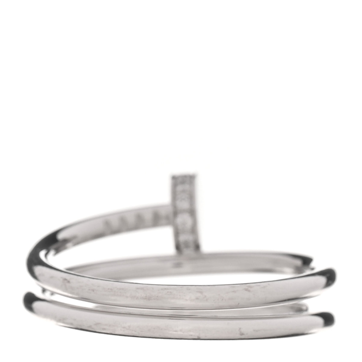 Cartier 18K White Gold Diamond Double Wrap Juste Un Clou Ring 57 8 3 of 6