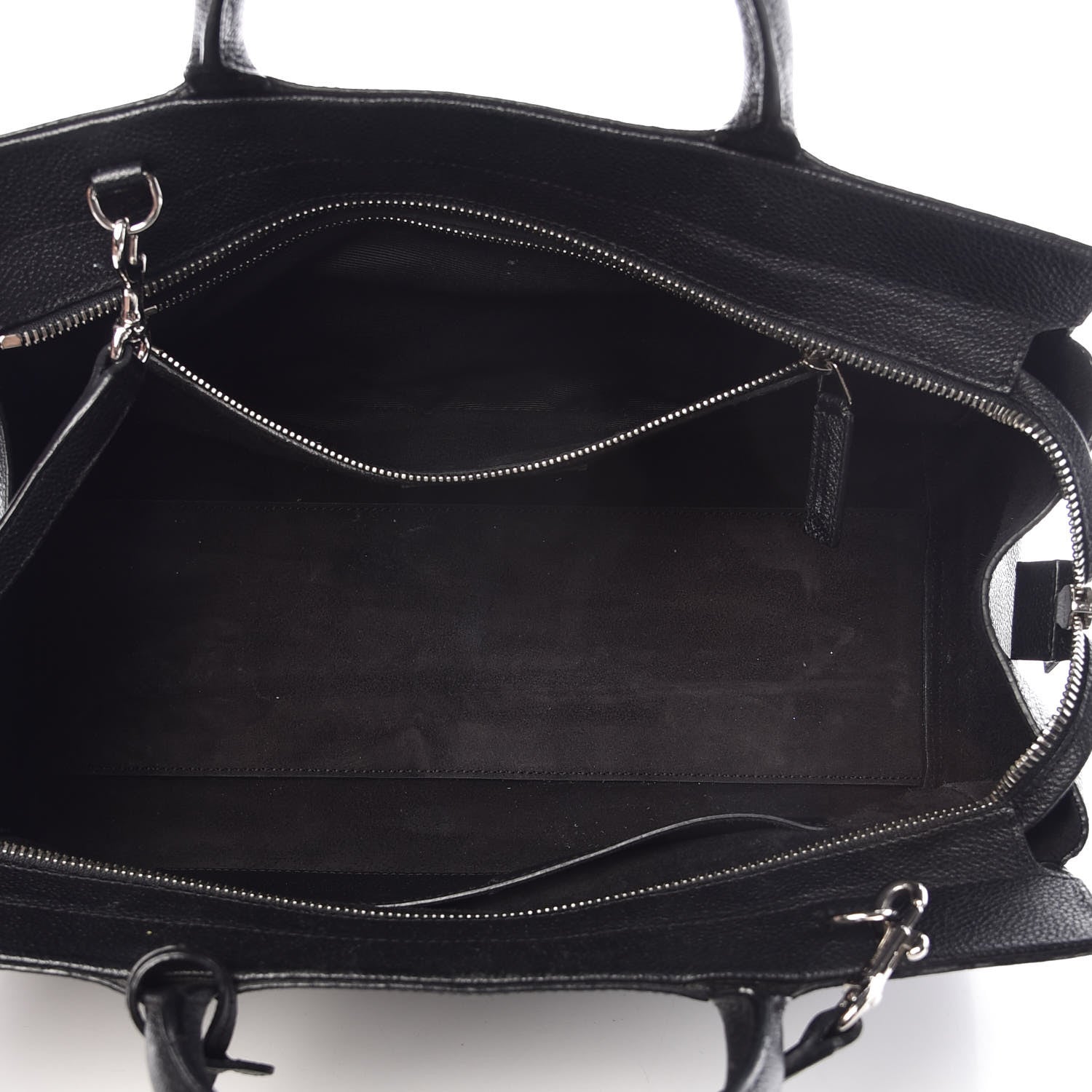 Saint Laurent Grained Calfskin Small Cabas Rive Gauche Black 7 of 13