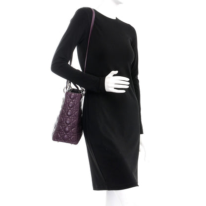 Christian Dior Lambskin Cannage Large Lady Dior Purple 4 of 34