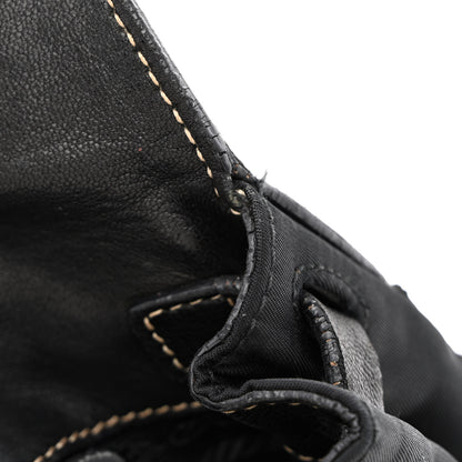 Prada Tessuto Nylon Vitello Foldover Pushlock Satchel Black 13 of 16