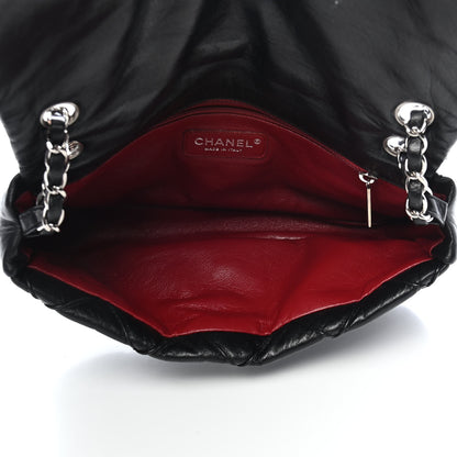Chanel Lambskin Diamond Stitched CC Flap Shoulder Bag Black 9 of 26