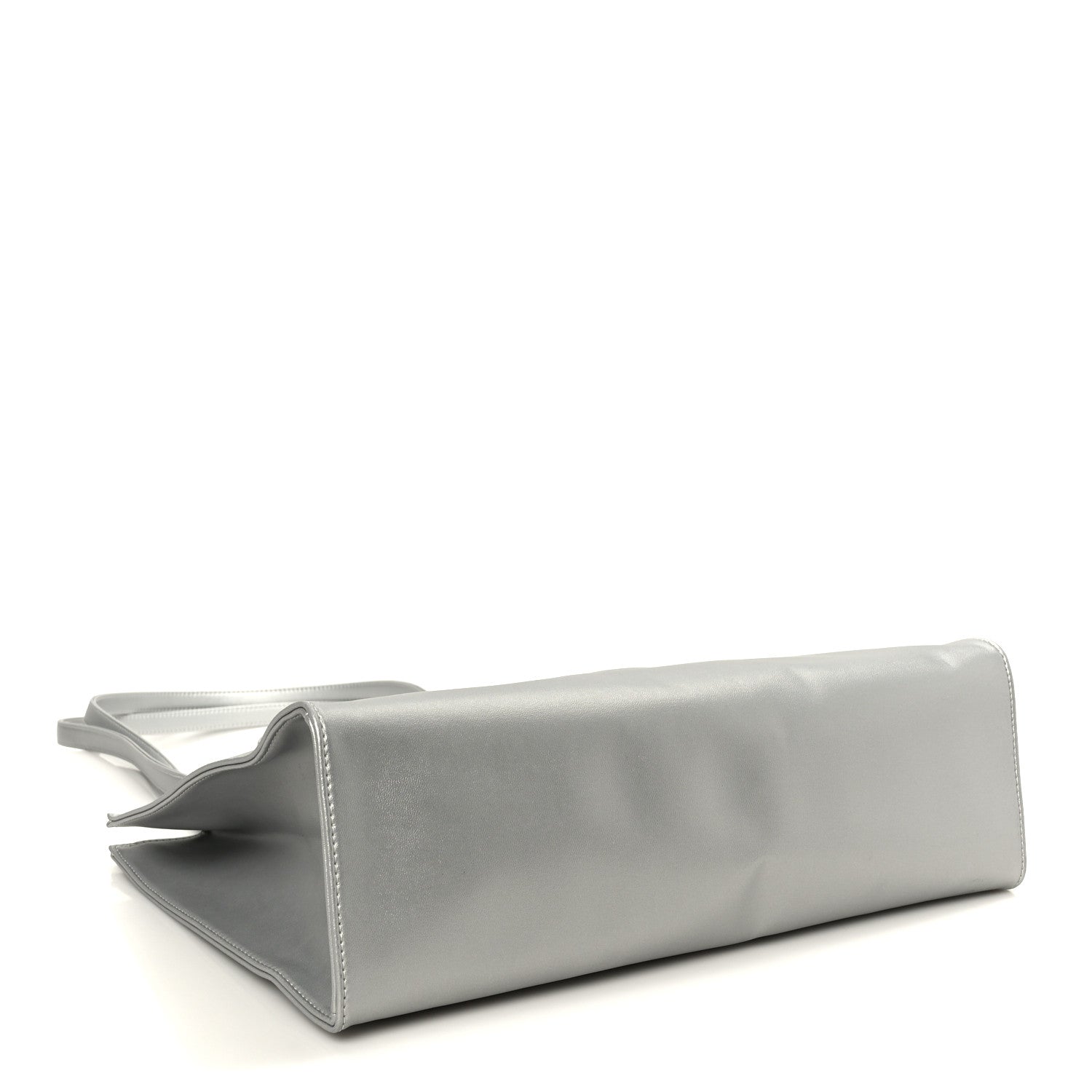 Telfar Metallic Vegan Leather Medium Shopping Bag Silver 1858556