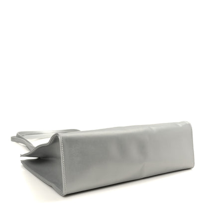 Telfar Metallic Vegan Leather Medium Shopping Bag Silver 4 of 10