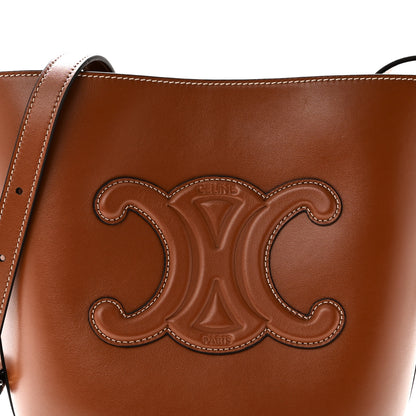 Celine Smooth Calfskin Small Cuir Triomphe Bucket Bag Tan 7 of 9