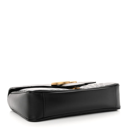 Gucci Calfskin Matelasse Medium GG Marmont Shoulder Bag Black 4 of 11