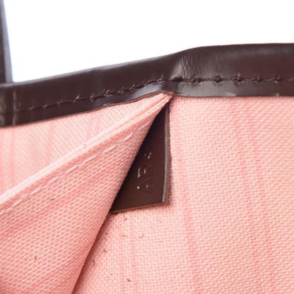 Louis Vuitton Damier Ebene Neo Neverfull MM Rose Ballerine 7 of 9