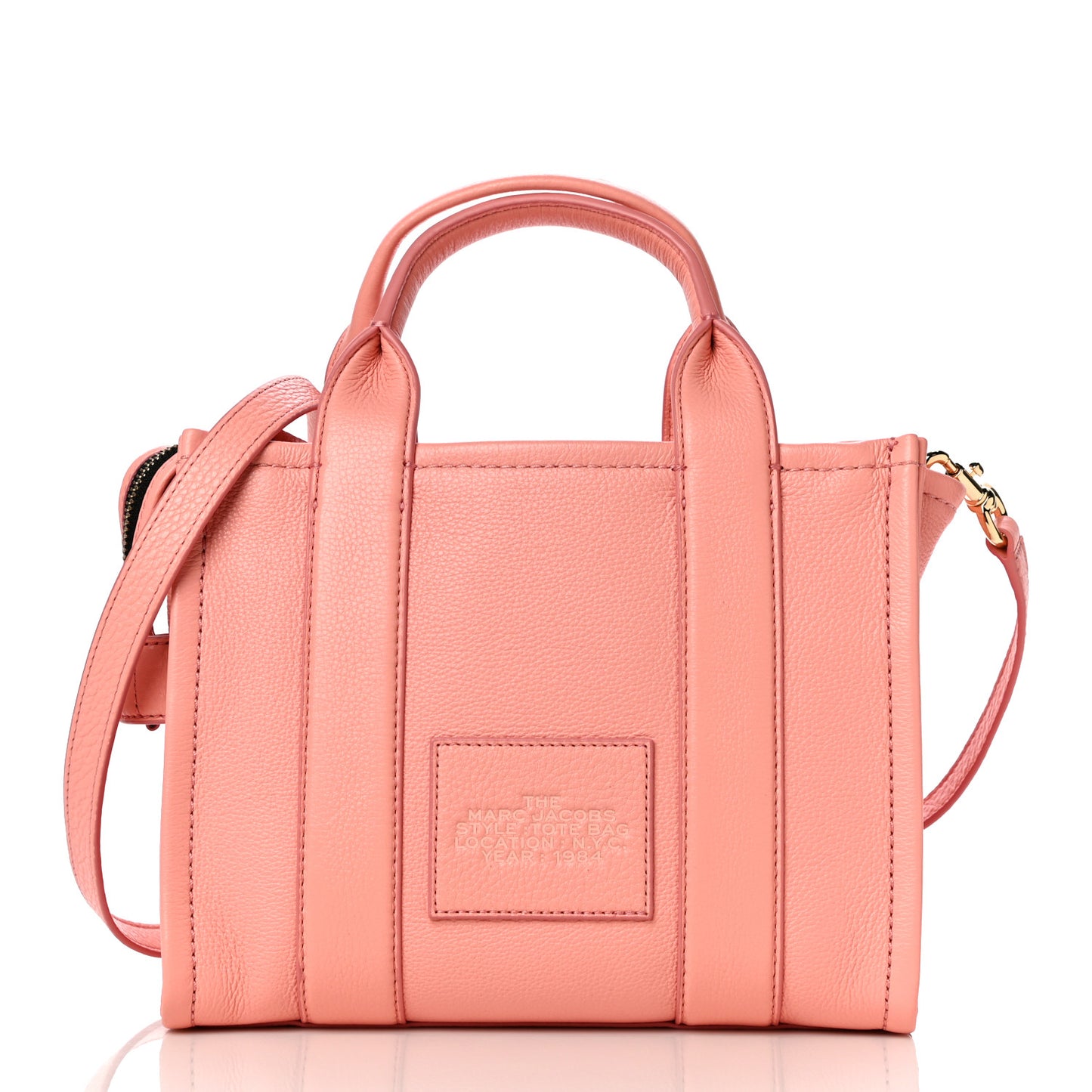 Grained Calfskin Small The Tote Bag Southern Peach