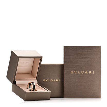 Bulgari 18K Rose Gold Black Ceramic B.Zero1 Two-Band Ring 54 7 6 of 6