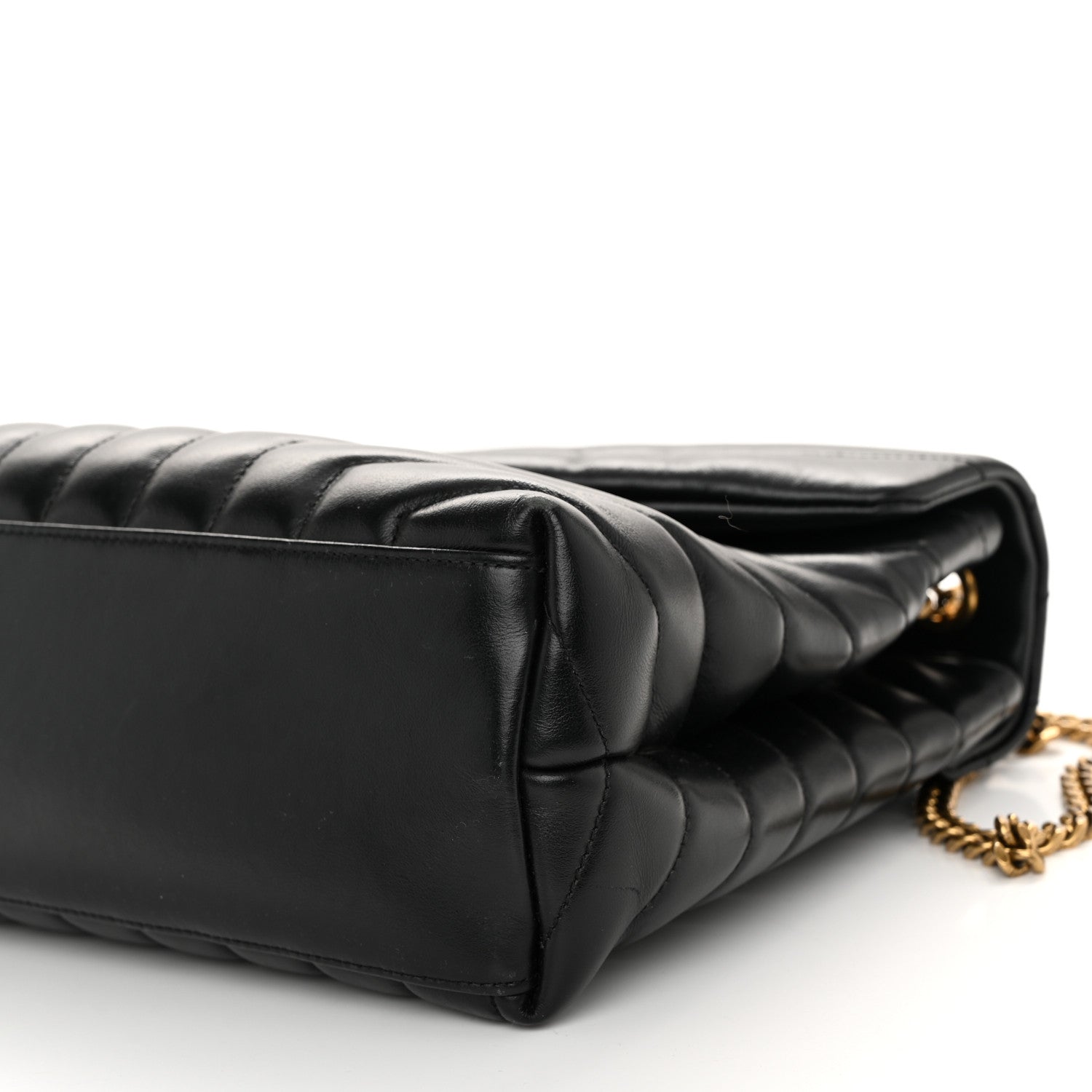 Saint Laurent Calfskin Y Quilted Monogram Medium Loulou Chain Satchel Black 10 of 10