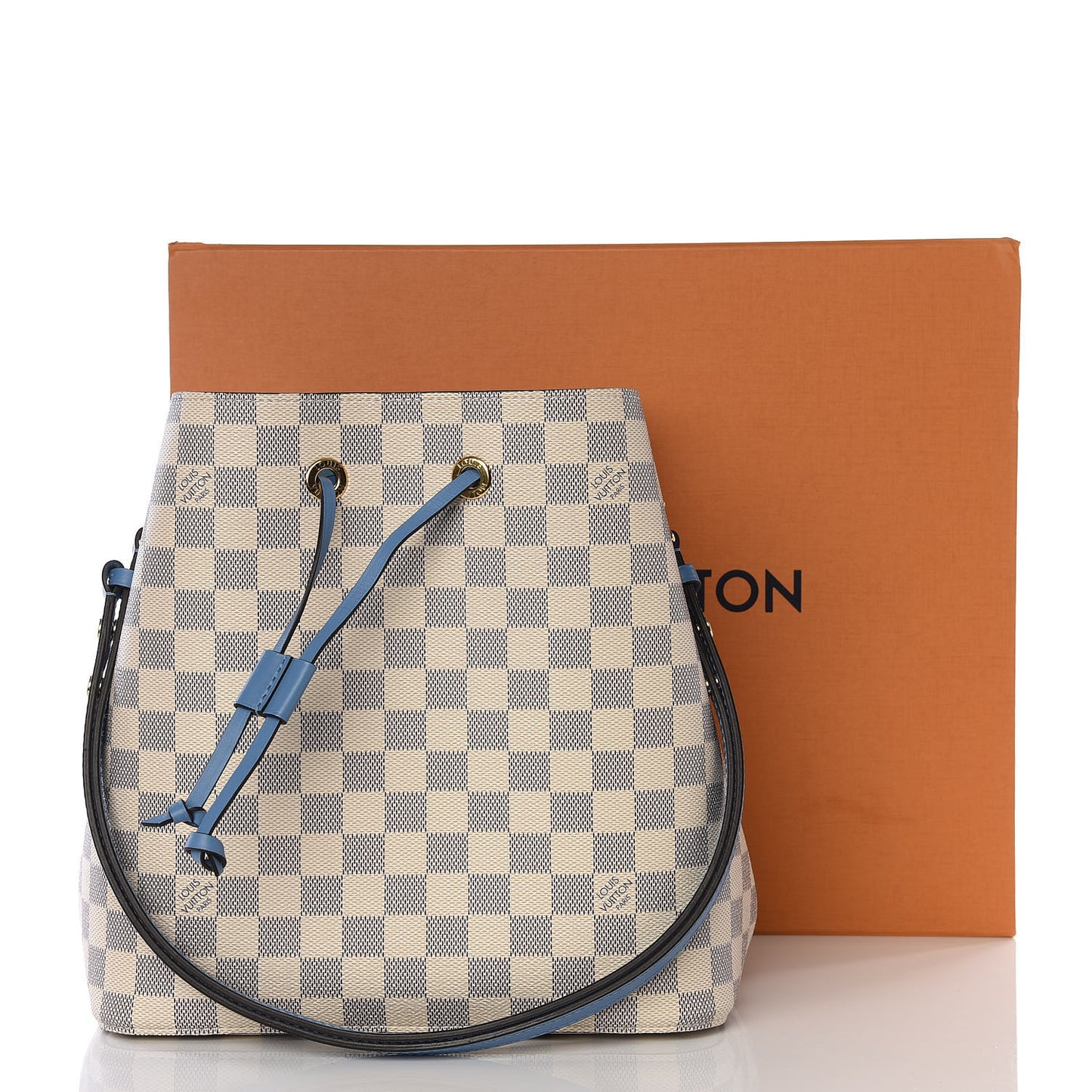 Damier Azur Neonoe MM Bleuet